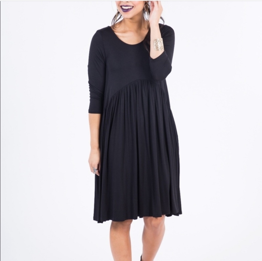 Modal Oakley Dress in Black by Agnes & Dora